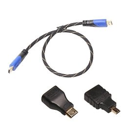 Northbear 3 In 1 1080P HDMI Port Cable To MINI HDMI And Micro HDMI Male To Female Adapter Converter 0.5M 1.6FT