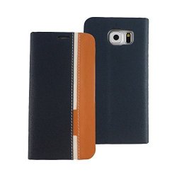 Tcd For Samsung Galaxy S6 Only Colorful Case Orange White Blue Cloth Wallet Case Cover With Credit Card Slots Free Screen Protector & Stylus Pen