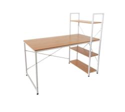 Omega. Omega 120CM Desk W shelf - Oak white