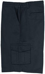 Full Blue Big Men's Cargo Shorts With Expandable Waist Size 46 Navy 872B