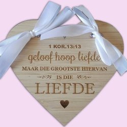 Heart Shaped Ring Holder With Afrikaans Romantic Phrase
