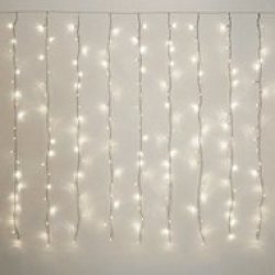 Electrical Fairy Lights Curtain Net 1.7M Wide X 1 5M Long - Cool White