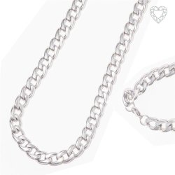 Men Stainless Steel Curb Link Necklace 9.5 Mm