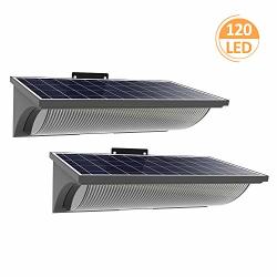 Fuhongrui 60 LED Solar Lights Outdoor Upgraded Wireless IP65 Waterproof Motion Sensor Light Solar Security Wall Light With Wide Angle For Outdoor Camping Barbecue