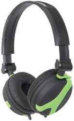 Qtx QX40 Stereo Ofc Leather Cushioned Foldable Headphones Green 1.5M 5 Feet