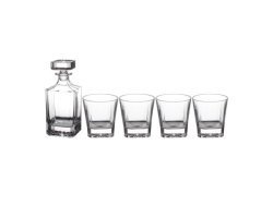 Maxwell & Williams Diamante Whisky Decanter And Tumblers Set Of 5