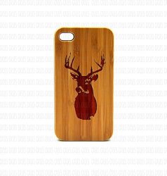 Krezy Case Real Wood Iphone 5S Case Deer Head Iphone 5S Case Eyes Iphone 5S Case Wood Iphone Case