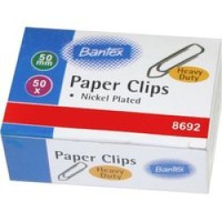 Bantex Paper Clip 50MM 50PC