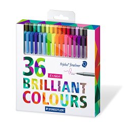 Staedtler Color Pen Set Set Of 36 Assorted Colors Triplus Fineliner Pens