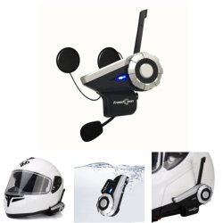 1500M Motorcycle Helmet Intercom USB Stereo Interphone With Bluetooth Function Headset Waterproof