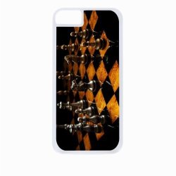 Chess Set Iphone 4 Rubber Double Layer Protection White Case - Compatible With Iphone 4 4S