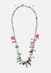 Joya Tanika Purple & Green Necklace