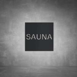 Sauna Sign - Black - Powder Coated Aluminum