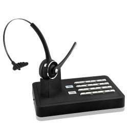 Hands Wireless Bluetooth Headset System - 2-IN-1 Telephone Landline And Mobile Phone Connection