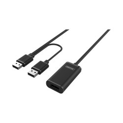 UNITEK 10M USB2.0 Active Extension Cable - Black
