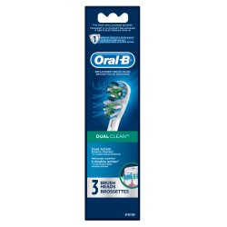 Oral-b Dual Clean Replacement Electric Toothbrush Heads For Use On Most Oral-b Rechargeable Handl...