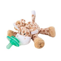 Nookums Paci-plushies Brown Giraffe Buddies - Pacifier Holder Includes New One-piece Pacifier