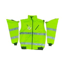 Pioneer Safety Bunny Jacket Detachable Sleeves Lime X Large