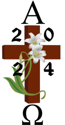 Easter Lily Paschal Candle - 100MM X 800MM New Design
