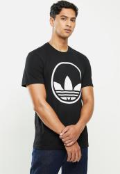 Adidas Original Circle Trefoil T-Shirt - Black white