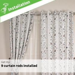 9 Curtain Rods Installation Fee