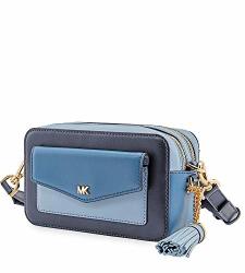 Michael Kors Small Tri-color Leather Camera Bag- Admiral multi Blue Large