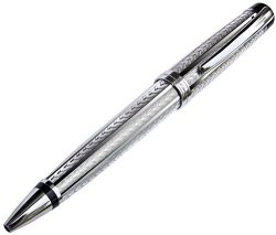 Xezo Layered Ballpoint Pen Diamond-cut Engraved Limited Edition 250 Pieces Incognito LG Platinum B-1