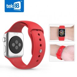 TEK88 Apple Watch Silicone Sports Band 42MM Red