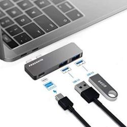 USB Type-c Hub Adapter - Aluminum Pass Through Charging Type-c Hub With 40GBS Thunderbolt 3 USB 3.0 Port USB 2.0 Port For New 13 Or 15 Macbook Pro 2