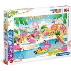 - Flamingos Party Puzzle 104 Pieces