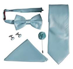 Mens Formal Boxed Tie Sets Includes Cufflinks Lapel Pin And Hanky Bridal Pink