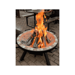 Al Fresco Fire Pit With Fire Braai Grid Wood charcoal