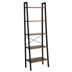 Lifespace Industrial Rustic 5 Tier Ladder Shelves
