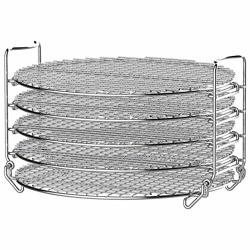Amsky Grill Rack 5 Layers Stainless Steel Bbq Rack Skewer Grill Baking Tray Rack For Air Fryer 8QT Pot
