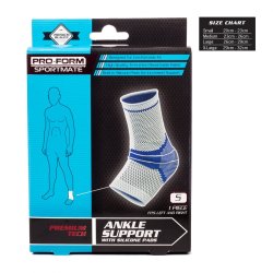 Sportmate Prem Elasticated Ankle Support - Small