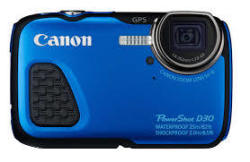 Canon Powershot D30 Waterproof Blue Hs System Gps -d30-blue