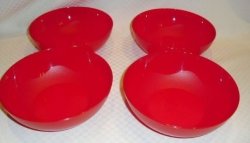Tupperware Bowl Bowls Set Of 4 Summer Flame Red New