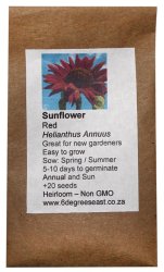 Herloom Flower Seeds - Sunflower - Red Sun