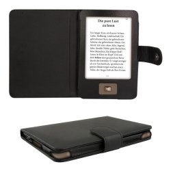 Kwmobile Noble Synthetic Leathercase Bookstyle For Tolino Shine Page In Black