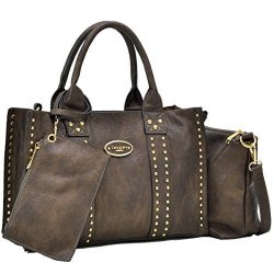 Women Designer Vegan Leather Handbags Fashion Satchel Bags Shoulder Purses Top Handle Work Bags