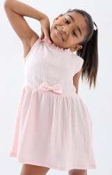 Pre Girls Double Wall Dress - Pink - Pink 3-4 Years