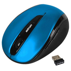 Astrum 2.4g Wireless Optical Mouse - Mw250 - Blue