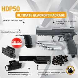 HDP50 Ultimate Black Ops Package 0.50 Caliber 13 Joule Black