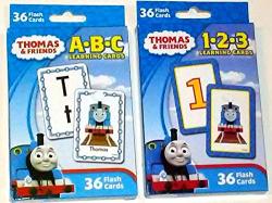 Thomas The Train And Friends Set Of 2 Learning Flash Cards Packs decks Abc And 123 Alphabet Counting 1-2-3 Letters Numbers Math Early Development By