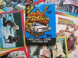 Back To The Future II Collectible Trading Card Packs 9 Movie Cards 1 Sticker 1 Stick Buble Gum