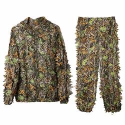 Docred Ghillie Suit For Men 3D Lightweight Hooded Camouflage Ghillie Breathable Hunting Suit X-large xx-large