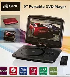 Gpx PD951R 9" Portable DVD Player - Red