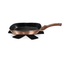 28CM Marble Coating Grill Pan - Rose Gold Noir Edition