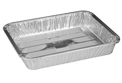 Pack Of 25 Disposable Aluminum Foil Toaster Oven Pans - MINI Broiler Pans Bpa Free Perfect For Small Cakes Or Personal Quiche Standard Size - 8 1 2" X 6
