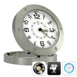 Motion Detection Spy Pinhole Lens Camera Clock With 30fps Dv Recorder Security Surveillance